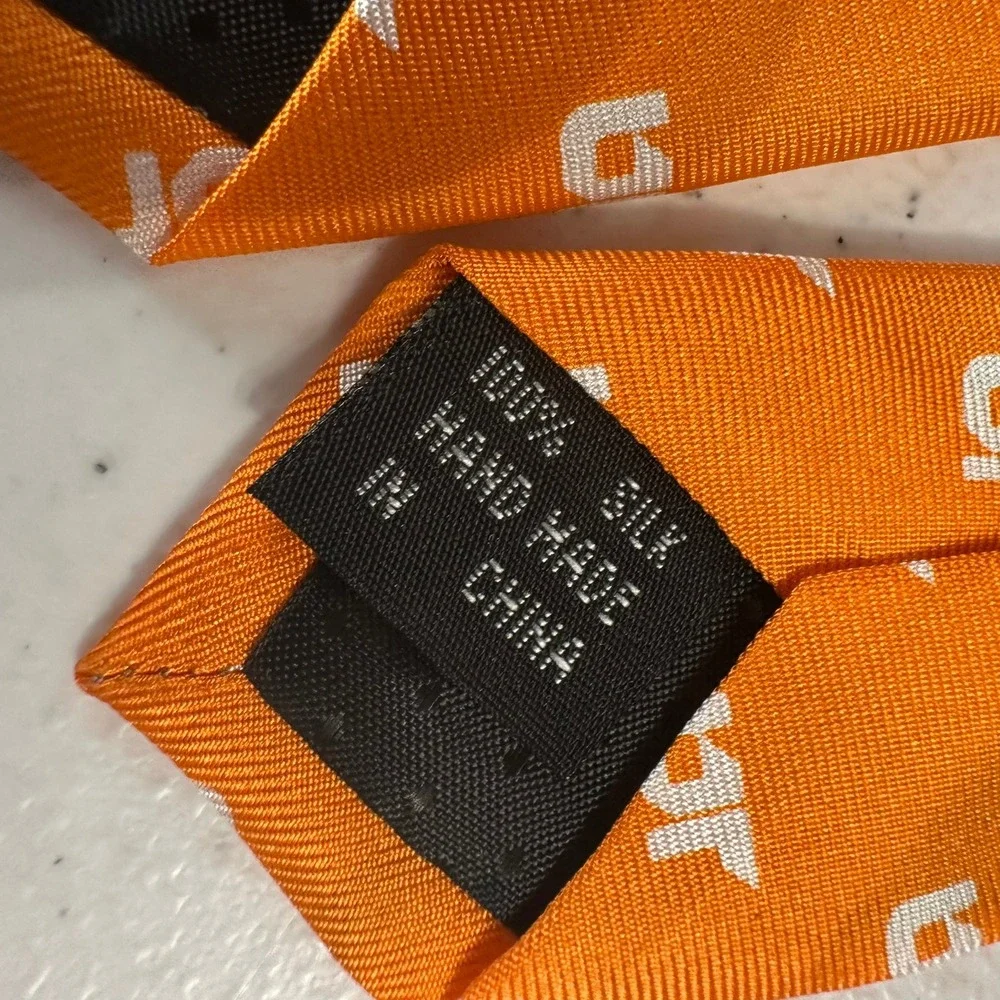 University of Tennessee UT Alumni Silk Tie Orange White Logo Men Vols Collegiate